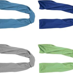 4 Pack Cooling Towels (40"x12"), Microfiber Ice Towels for Sports & Gym