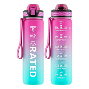 32oz BPA-Free Water Bottle with Straw & Time Markers