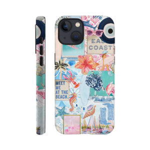 iPhone 14 Hybrid Case (Seashell Jellyfish Design)